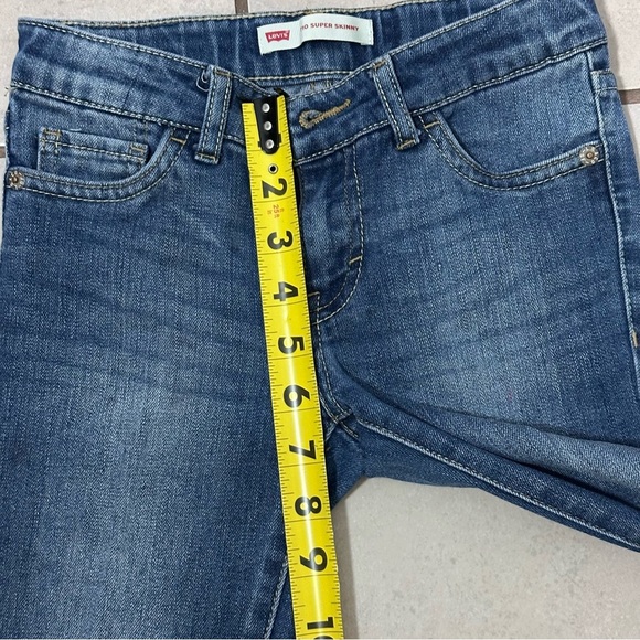 Levi’s Kids Girls Denim 701 Super Skinny Jeans Star Print size 8. - Picture 7 of 9
